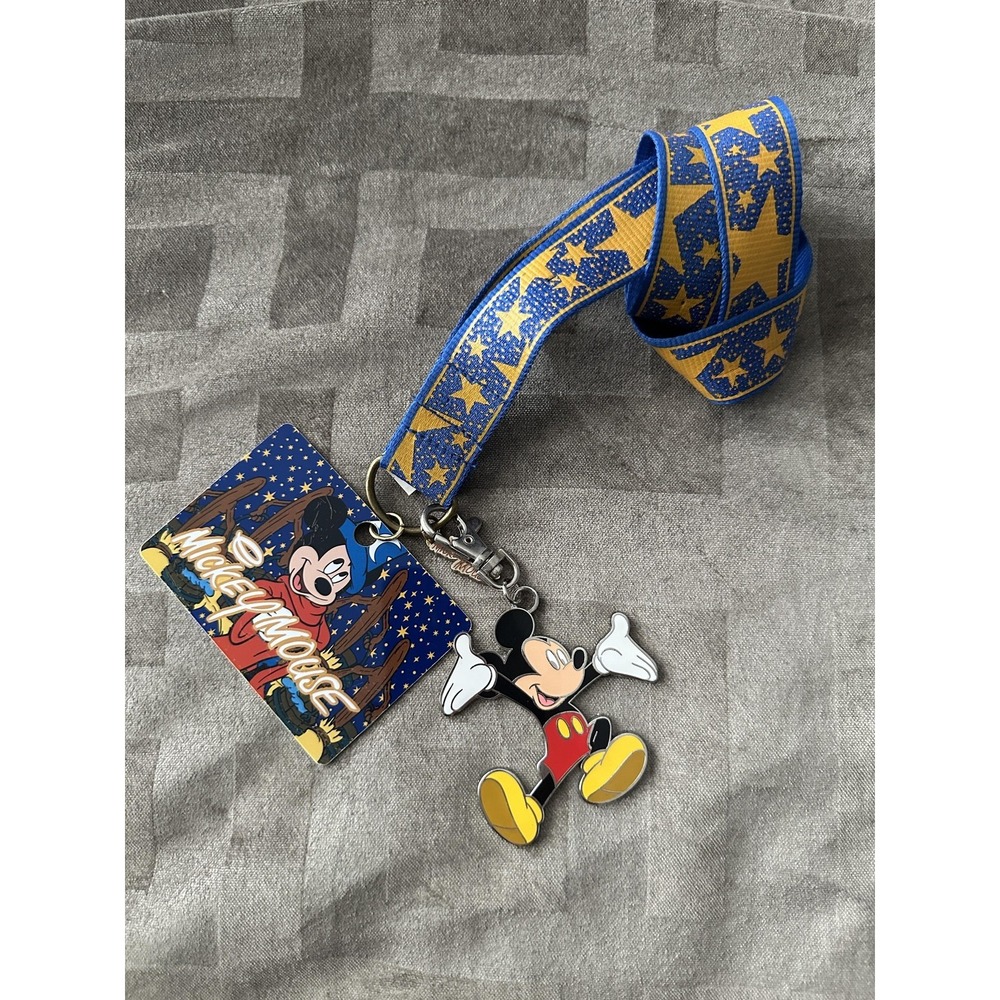Disney Parks‎ Mickey Mouse Pin Trading 2010 Lanyard Medal Dangle Set Blue Stars